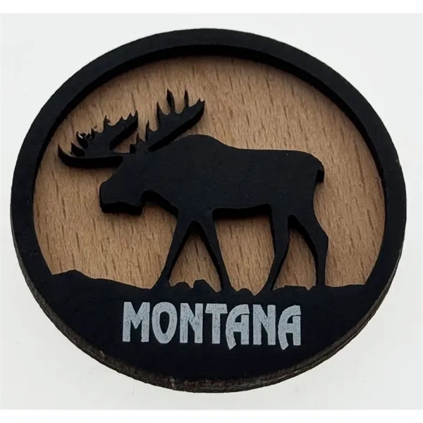 2-layer MDF wood magnets, moose design.... from ASI 40610 Perry Blackburne Inc
