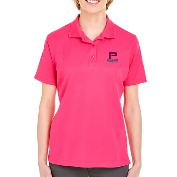 UltraClub® 4.4 oz. women's polo shirt made from 100% polyester, featuring... from ASI 39552 BEL Promo