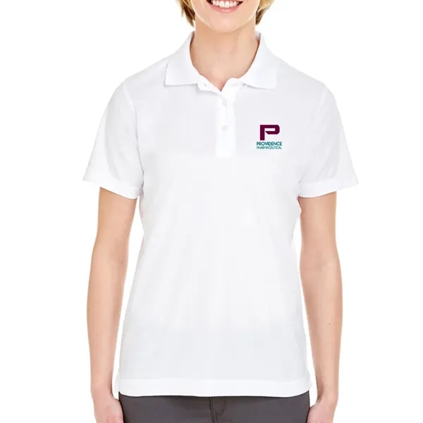 UltraClub® 4.4 oz. women's polo shirt made from 100% polyester, featuring... from ASI 39552 BEL Promo