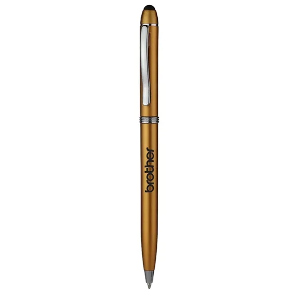 Twist-action plastic ballpoint pen including a stylus tip... from ASI 39552 BEL Promo