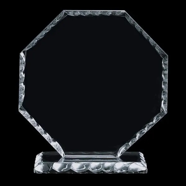 Jade octagon shape award with faceted edges on the award and... from ASI 84592 St Regis Group / St Regis