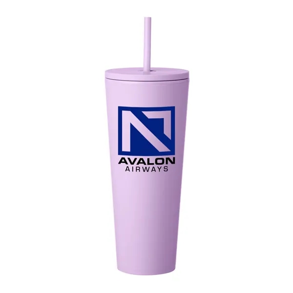 Rubberized Sleek Travel Mug with Lid and Straw... from ASI 62088 IDProductsource
