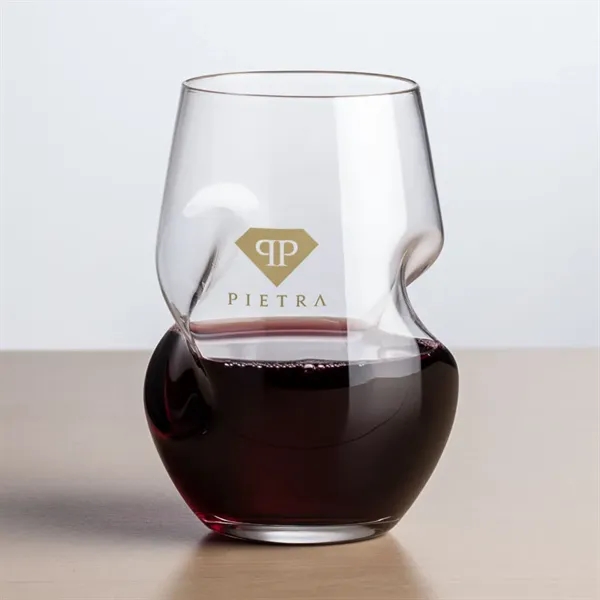 Innovative Crystalline Stemless Wine Glass features a built-in aerator to enhance... from ASI 84592 St Regis Group