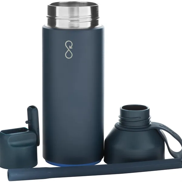 17 oz recycled stainless steel bottle with vacuum insulation, flip-up straw... from ASI 51197 ETS Express, LLC