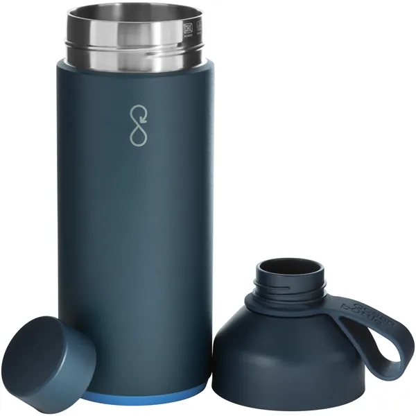 34 oz recycled stainless steel bottle with vacuum insulation and dual-opening... from ASI 51197 ETS Express, LLC
