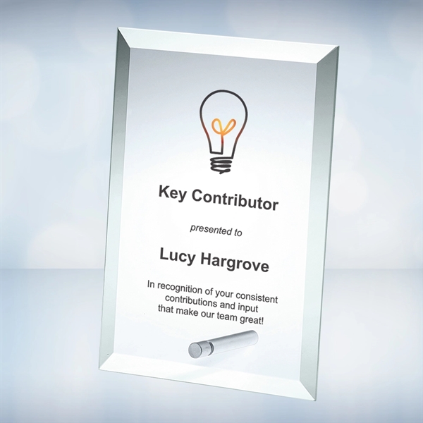 Plaque made of jade glass with a rectangle shape, beveled design,... from ASI 47791 Best Deal Awards