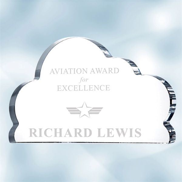 Award made of acrylic in the shape of a cloud with... from ASI 47791 Best Deal Awards
