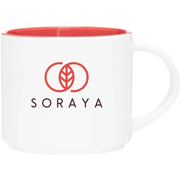 16 oz ceramic mug with handle, matte exterior and glossy interior.... from ASI 51197 ETS Express, LLC