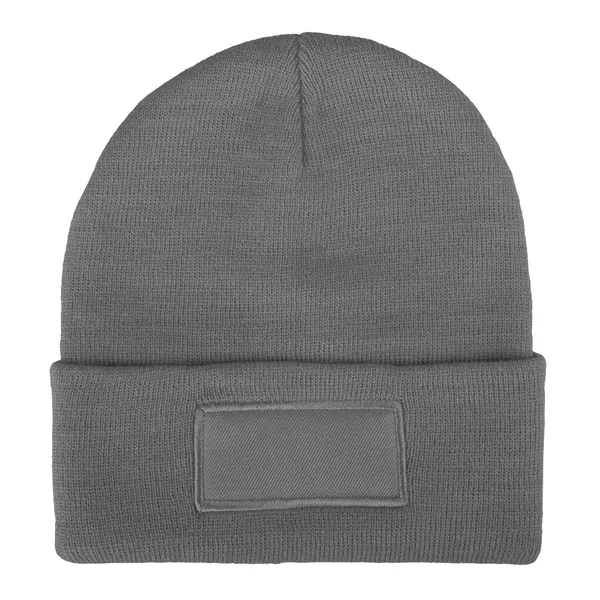 Recycled polyester cuffed knit beanie plus 1 color heat transfer on... from ASI 37218 Athena Promo (tm)