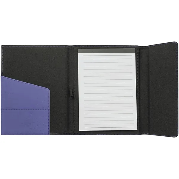 7" x 9" purple leatherette and black canvas portfolio.... from ASI 74601 Calico