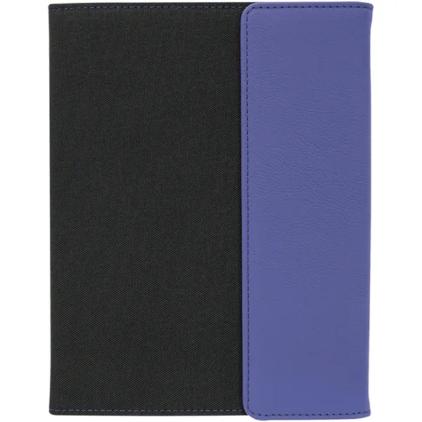 7" x 9" purple leatherette and black canvas portfolio.... from ASI 74601 Calico