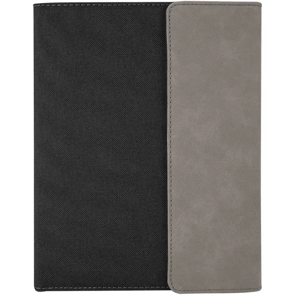 7" x 9" gray leatherette and black canvas portfolio.... from ASI 74601 Calico
