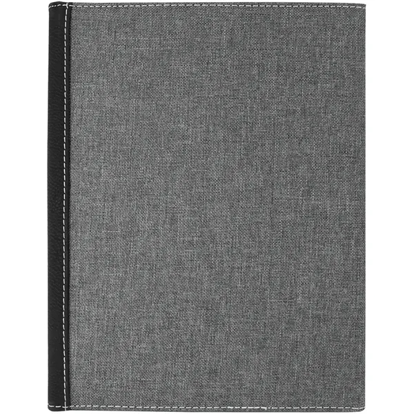7" x 9" black/silver leatherette and gray canvas portfolio.... from ASI 74601 Calico