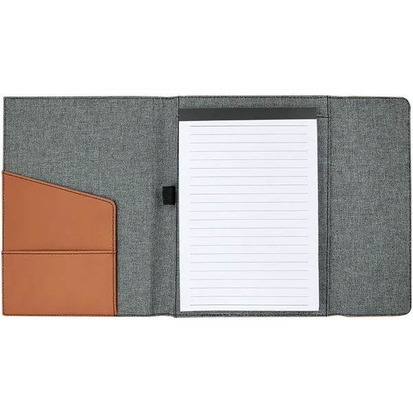 7" x 9" rawhide leatherette and gray canvas portfolio.... from ASI 74601 Calico