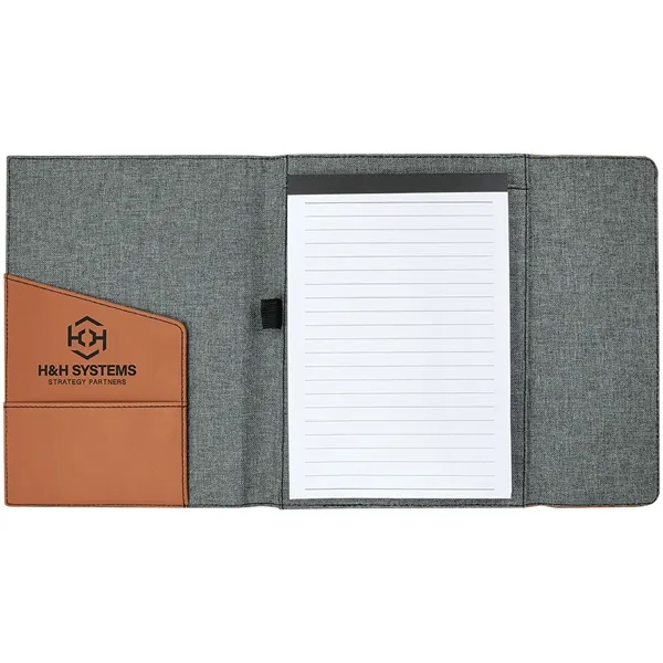 7" x 9" rawhide leatherette and gray canvas portfolio.... from ASI 74601 Calico