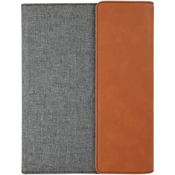 7" x 9" rawhide leatherette and gray canvas portfolio.... from ASI 74601 Calico