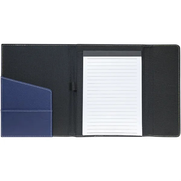 7" x 9" blue & silver leatherette and black canvas portfolio.... from ASI 74601 Calico
