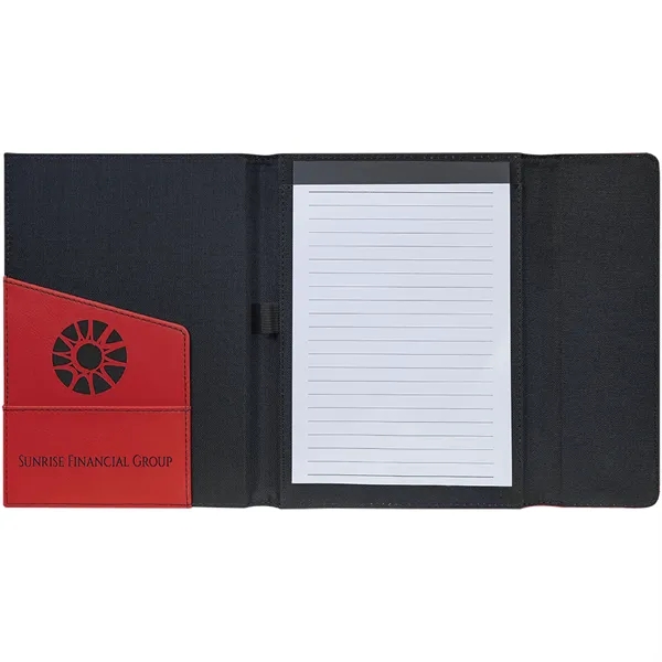 7" x 9" red leatherette and black canvas portfolio.... from ASI 74601 Calico
