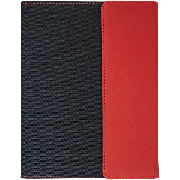 7" x 9" red leatherette and black canvas portfolio.... from ASI 74601 Calico