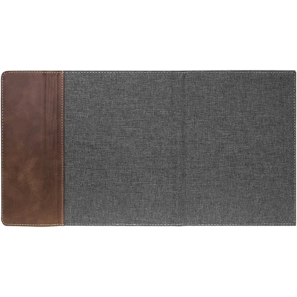 7" x 9" rustic & silver leatherette and gray canvas portfolio.... from ASI 74601 Calico