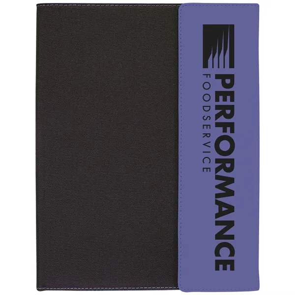 9 1/2" x 12" Purple Leatherette & Black Canvas Portfolio... from ASI 74601 Calico