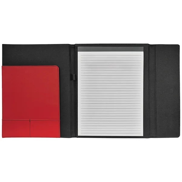 9 1/2" x 12" Red Leatherette & Black Canvas Portfolio... from ASI 74601 Calico