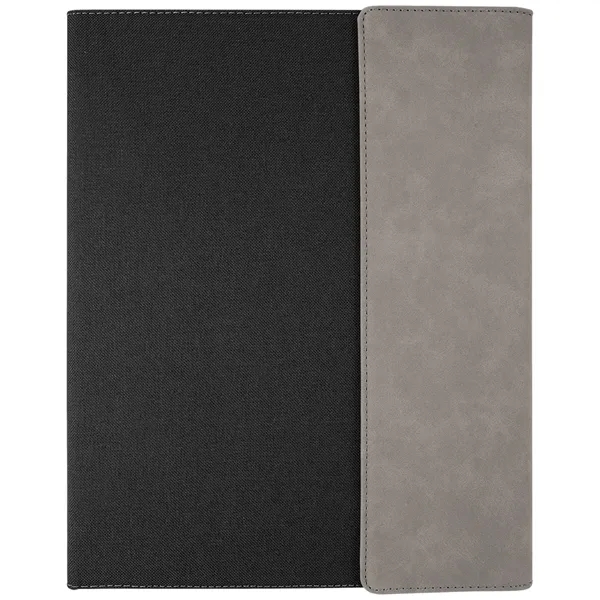 9 1/2" x 12" Gray Leatherette & Black Canvas Portfolio... from ASI 74601 Calico