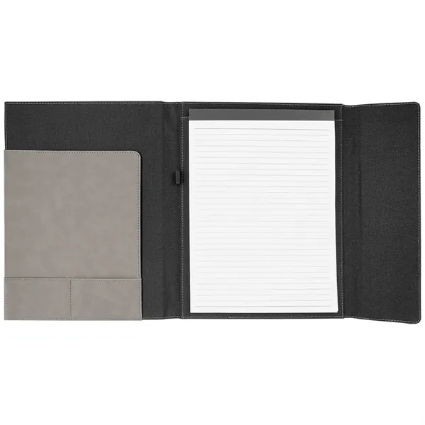 9 1/2" x 12" Gray Leatherette & Black Canvas Portfolio... from ASI 74601 Calico