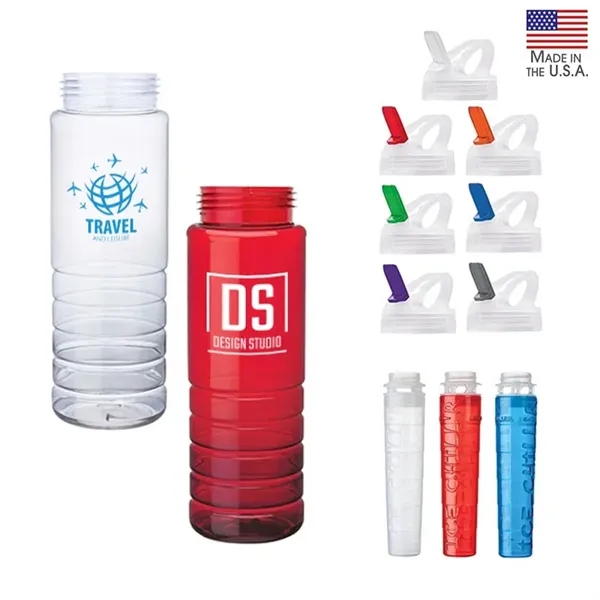 2.88" x 10.12" x 2.88" PET bottle with 26 oz. capacity;... from ASI 67866 Logomark/Valumark / Valumark™