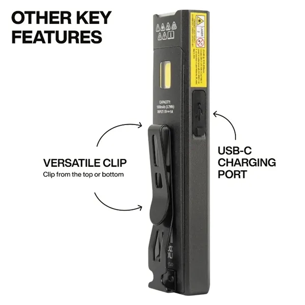 Klein Tools Rechargeable Pocket Flashlight with green laser pointer features 400... from ASI 41561 Brand Box USA, LLC