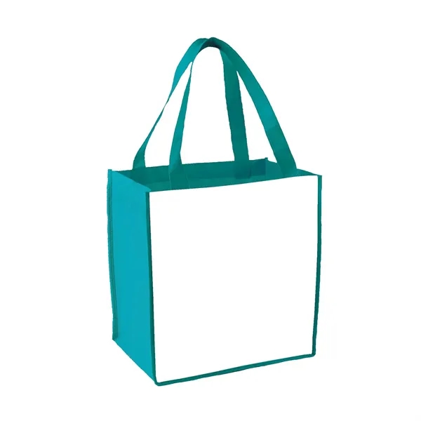 80 GSM non-woven sublimated grocery tote bag with imprint... from ASI 37218 Athena Promo (tm)