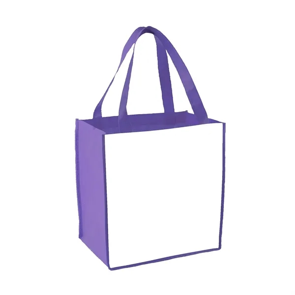 80 GSM non-woven sublimated grocery tote bag with imprint... from ASI 37218 Athena Promo (tm)