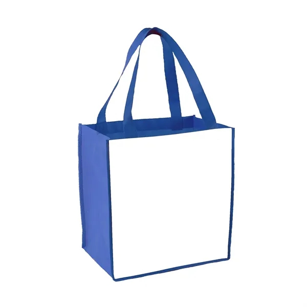 80 GSM non-woven sublimated grocery tote bag with imprint... from ASI 37218 Athena Promo (tm)