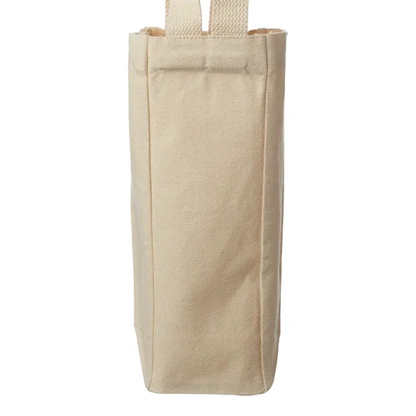 Single bottle canvas wine tote bag with webbed handles.... from ASI 39552 BEL Promo