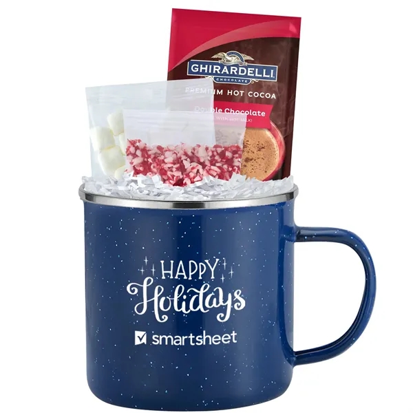 16 oz. speckled camping mug gift set includes Ghirardelli® double chocolate... from ASI 71685 Midnite Snax®