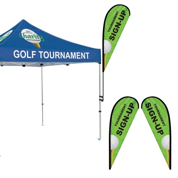 6' Teardrop Banner with Hardware and Hexagon Tent Clamp... from ASI 80228 Quinn