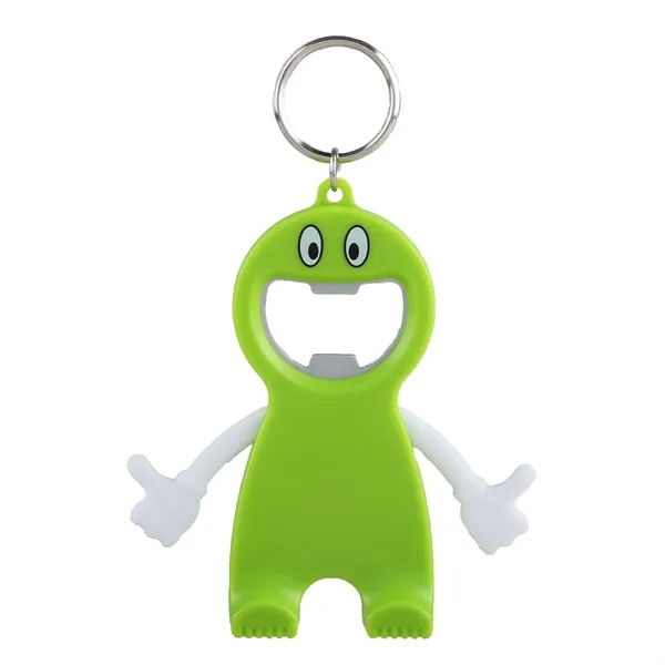 Happy face bottle opener keychain plus 1 color pad print on... from ASI 37218 Athena Promo (tm)