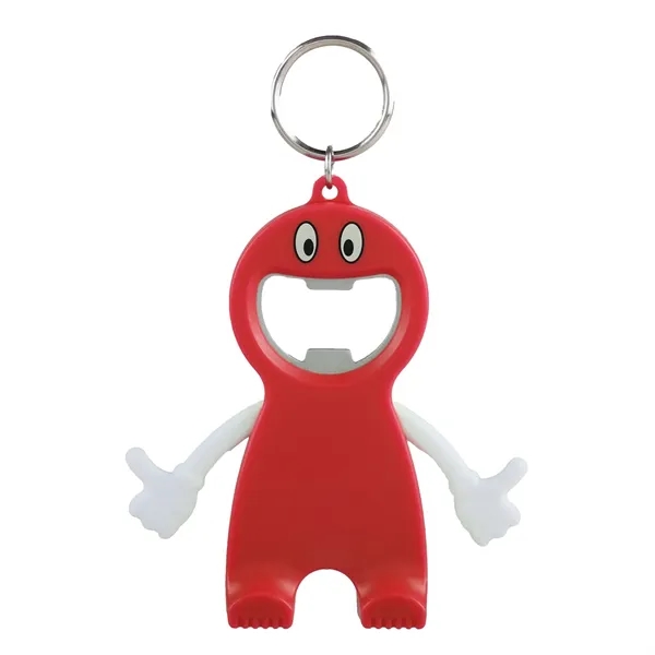 Happy face bottle opener keychain plus 1 color pad print on... from ASI 37218 Athena Promo (tm)