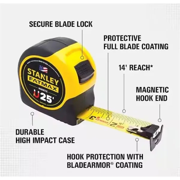 25 ft. FATMAX® Magnetic Tape Measure has 14 ft. of reach.... from ASI 41561 Brand Box USA, LLC