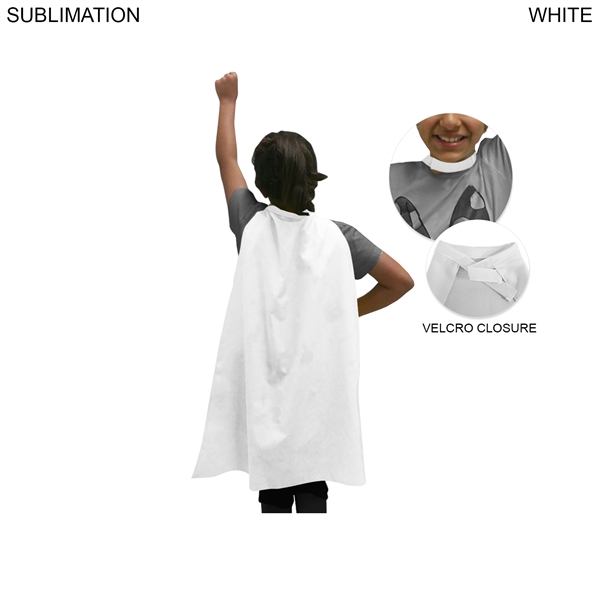 100% polyester kids super hero cape featuring an edge-to-edge dye sublimation... from ASI 53509 FIEL-Fairdeal Import & Export / FIEL