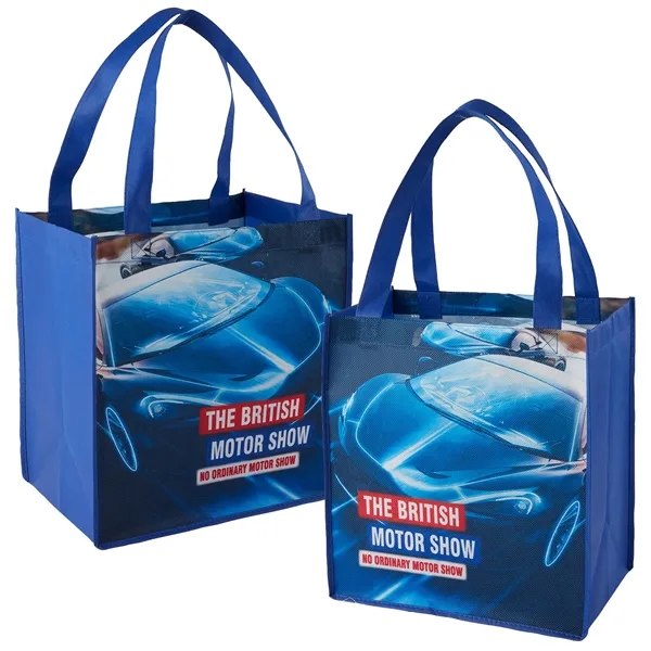 80 GSM non-woven sublimated grocery tote bag with two-side imprint... from ASI 37218 Athena Promo (tm)