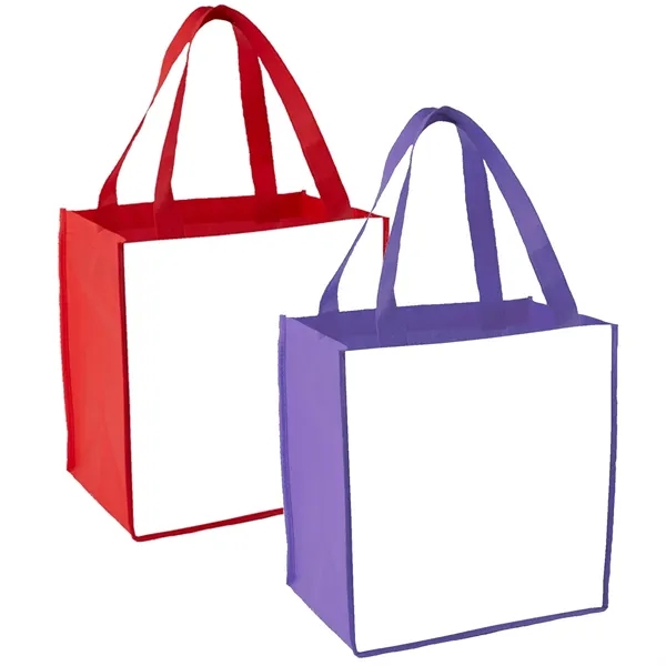 80 GSM non-woven sublimated grocery tote bag with two-side imprint... from ASI 37218 Athena Promo (tm)