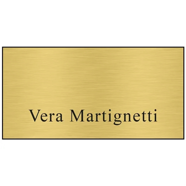 The Hollywood name tag is a popular choice that displays your... from ASI 61966 HPG / Beacon Promotions HPG Gold