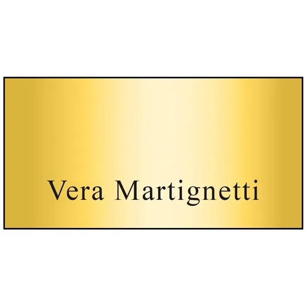 The Hollywood name tag is a popular choice that displays your... from ASI 61966 HPG / Beacon Promotions HPG Gold
