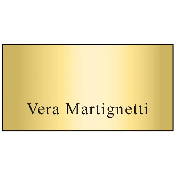 The Hollywood name tag is a popular choice that displays your... from ASI 61966 HPG / Beacon Promotions HPG Gold