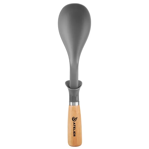 Spoon with an anti-leak bowl and beechwood handle.... from ASI 61966 HPG / Beacon Promotions