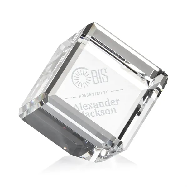 Optical crystal tilted cube award.... from ASI 84592 St Regis Group / St Regis