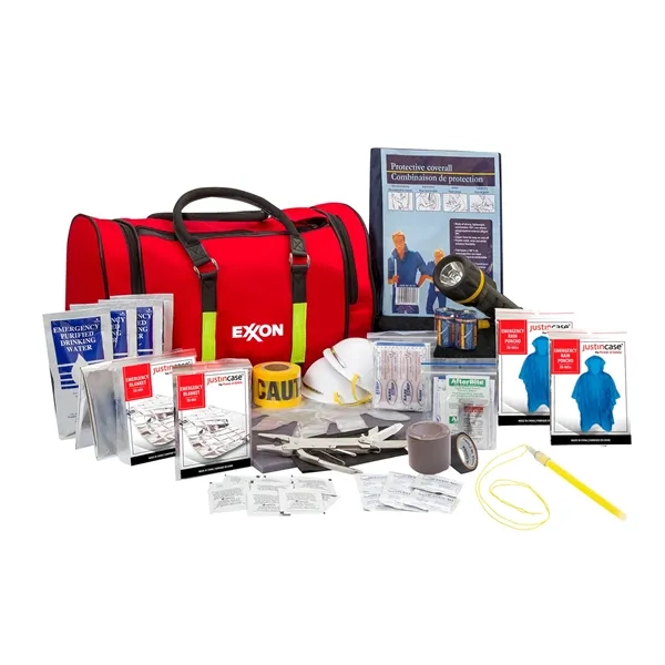 120 Pieces contingency preparedness kit with 74 pieces first aid kit... from ASI 63698 Justin Case®