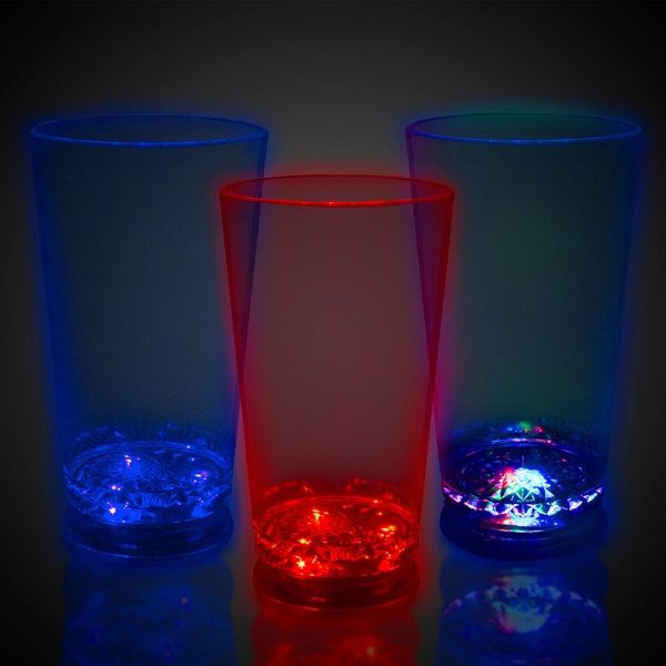 16 oz. clear plastic pint glass with your choice of LED... from ASI 42016 Brighter Promotions Inc