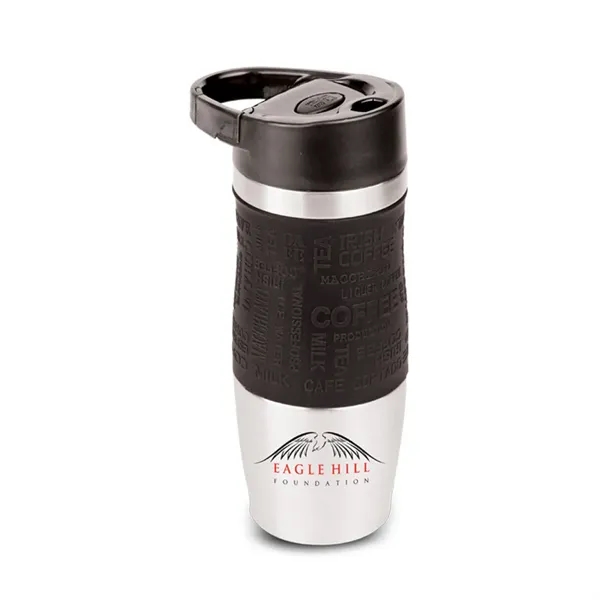 Double walled stainless steel vacuum tumbler with a fashion accent silicone... from ASI 84592 St Regis Group